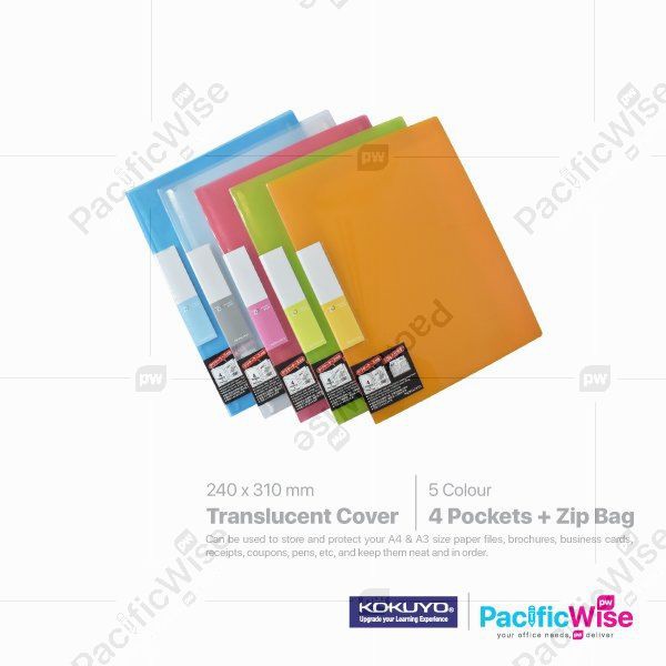 Kokuyo/Pocket Book & Zip Bag Transparent Cover/Poket Buku & Beg Zip ...