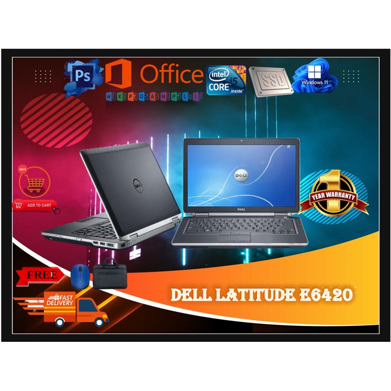 DELL LATITUDE E6420 - CORE I5 / 4GB DDR3 RAM / 320GB HDD STORAGE / WINDOW 10 PRO [ 3 MONTHS WARRANTY ] [ LAPTOP ]