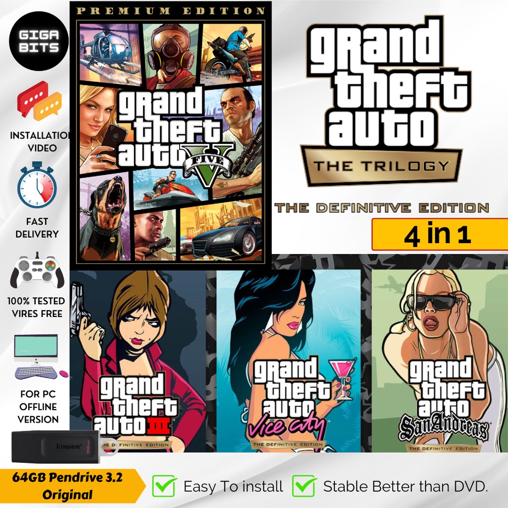 BEST Collection GTA 5 + GTA THE TRILOGY 2021 The Definitive Edition