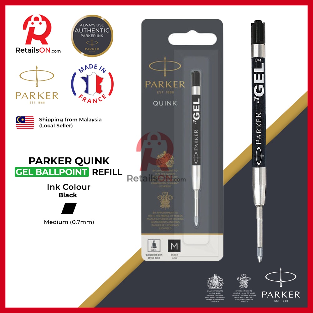 Parker Refill GEL Ballpoint Black (M) (Quinkflow) / GEL Ball Point