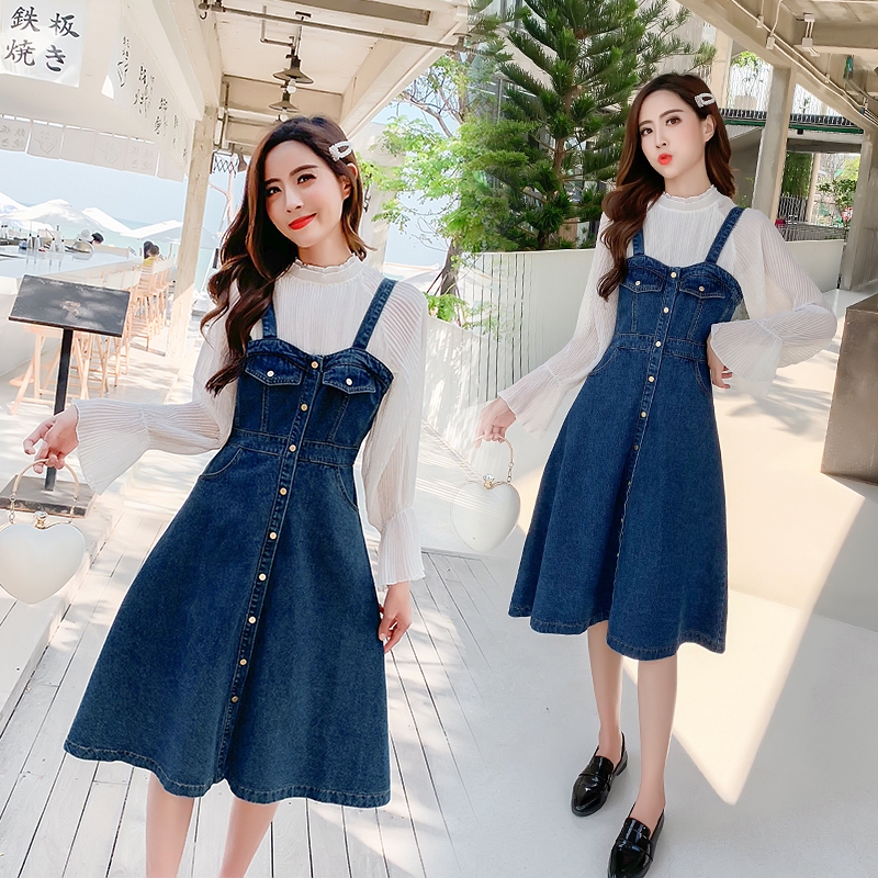 denim dress shopee