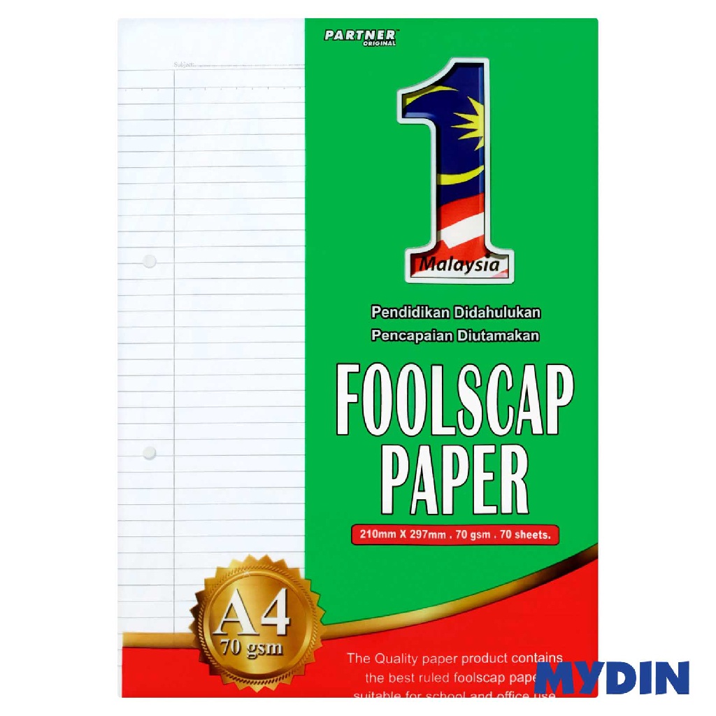 Partner Original A4 Foolscap Paper 70gsm 70 Sheets