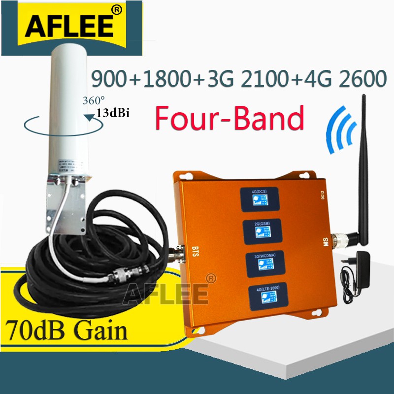 2021 New 900 1800 2100 2600 Mhz Four Band 4g Signal Amplifier 4g Cell Phone Repeater Gsm 2g 3g 4g Signal Booster Gsm Dcs Wcdma Lte For Digi Maxis Celcom U Mobile Shopee Malaysia