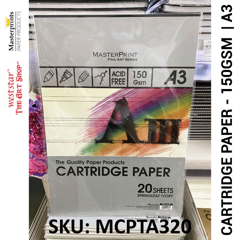 A3 Masterprint Cartridge Paper (20sheets) | 150gsm [Weststar The Art Shop]