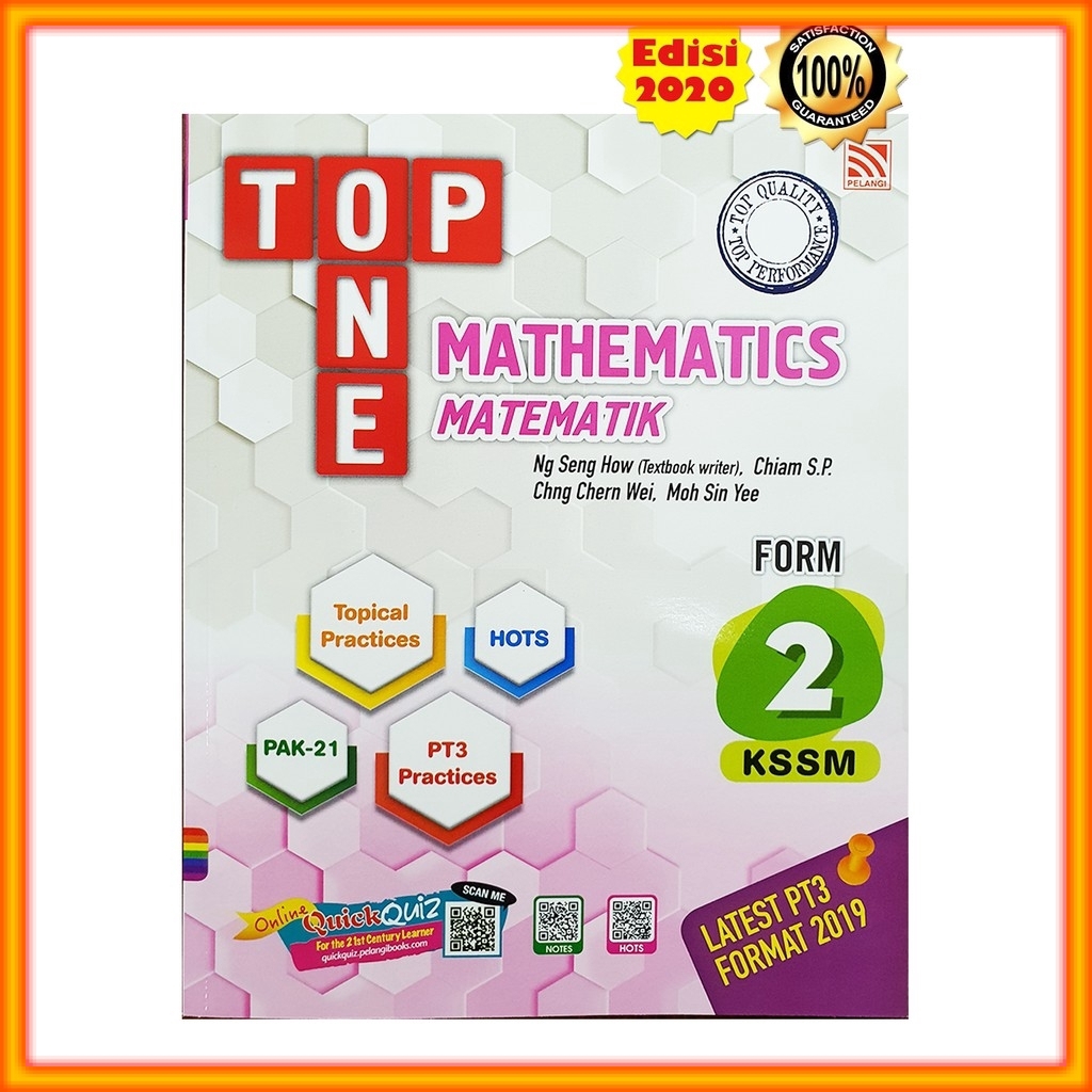 Buku Latihan Top One Pt3 Kssm Matematik Tingkatan 2 Dwibahasa Shopee Malaysia