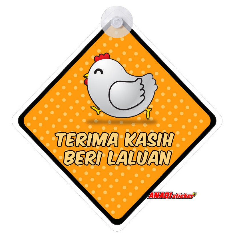 Car Signs - Terima Kasih Beri Laluan Sign AS1-7320  Shopee Malaysia