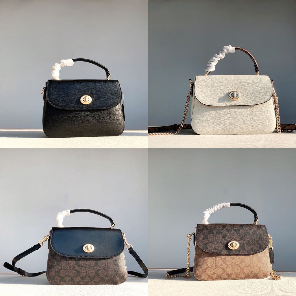 Coach Marlie Top Handle Satchel Blocked Signature Women Crossbody Sling