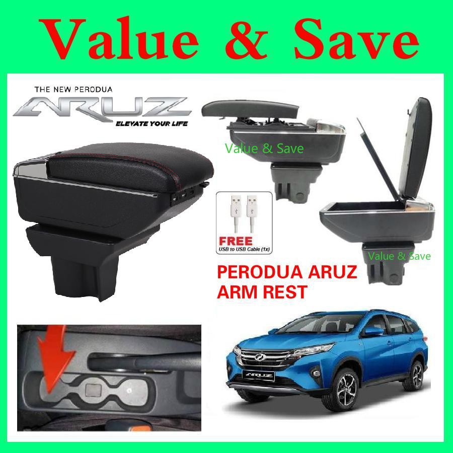 Perodua Aruz Adjustable Arm Rest Armrest Double Layer 