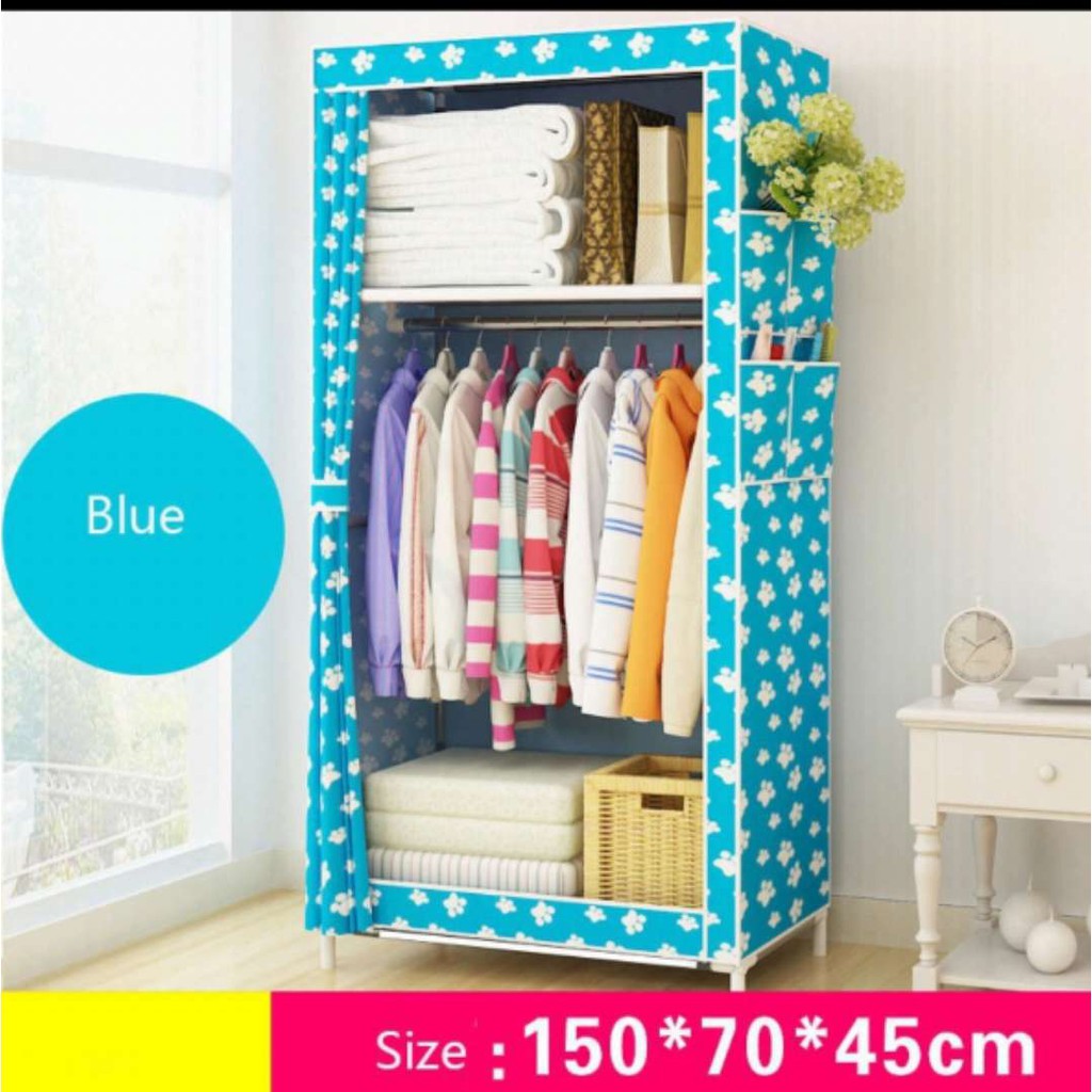 Bedroom Wardrobes Foloding Non Woven Fabric Wardrobe Shopee Malaysia