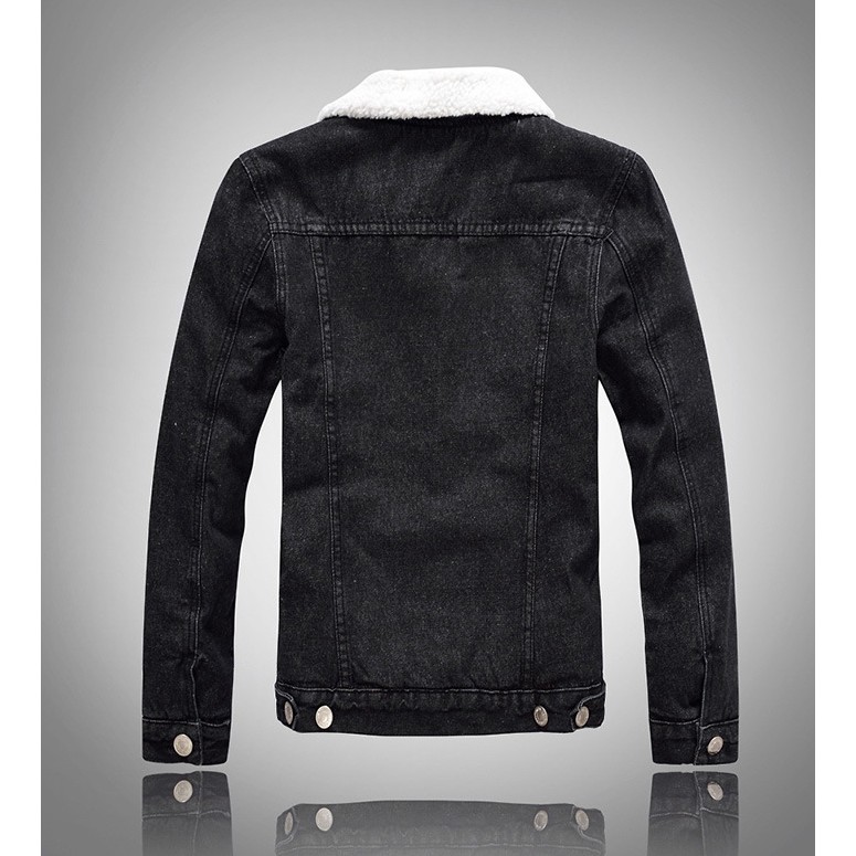 padded denim jacket mens