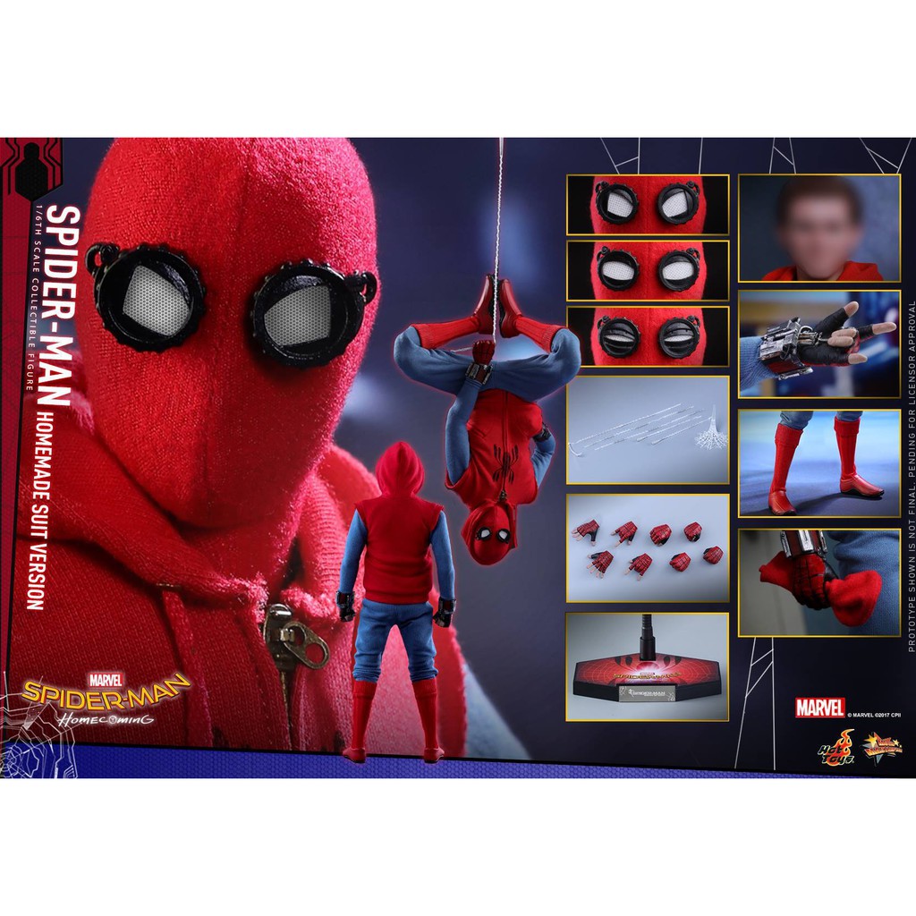Spider-Man (Homemade Suit Version) 1/6th scale Hottoys | Shopee Malaysia