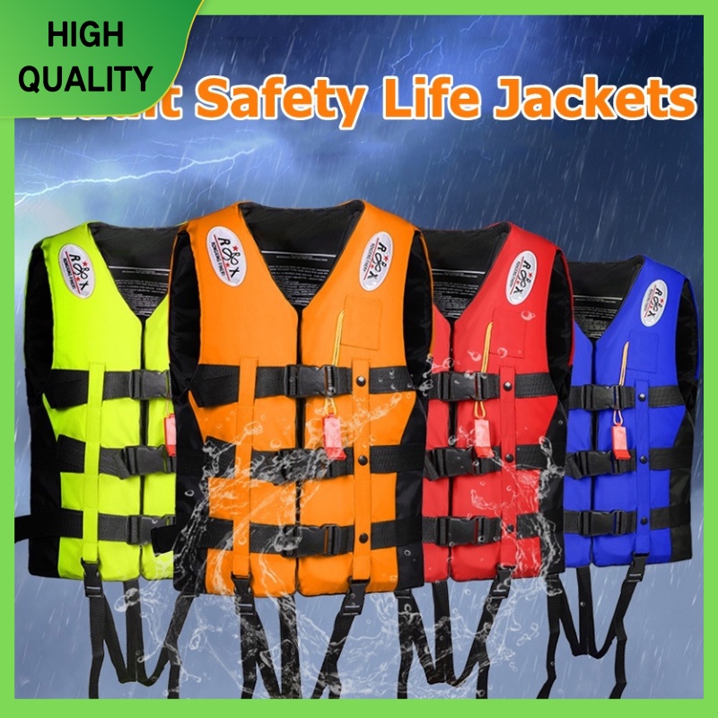 Life Vest Jacket Kids Adults Marine Safety Life Jacket For Outdoor Water Sport Fishing Swimming Boating Surfing