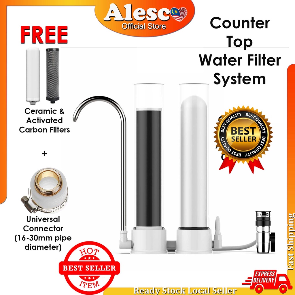 Counter Top Water Filter Purifier Ceramic Activated Carbon Pre-Filter Water System  Filter Set Penapis Air 滤水器净水器