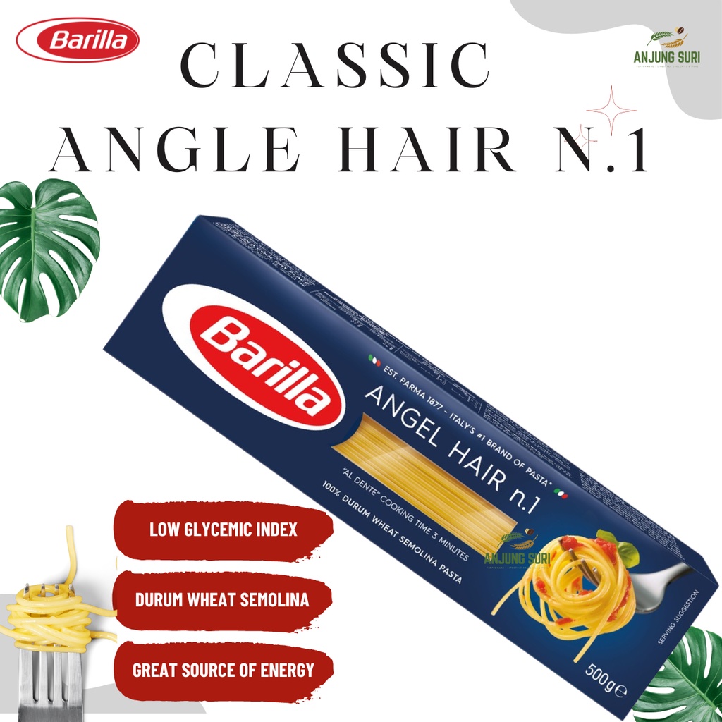 Barilla Angel Hair Pasta Suitable For Vegetarian, Lactosa Free, Fish Free,  Peanut Free, Low GI Made with Non-GMO | Shopee Malaysia