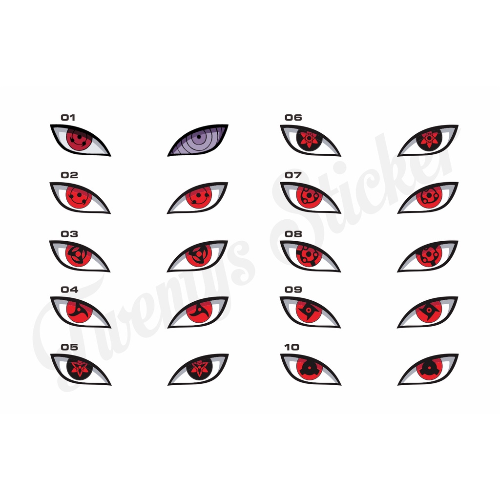 Sticker SHARINGAN RINEGAN VINYL DECAL STICKER DECORATION | Shopee Malaysia