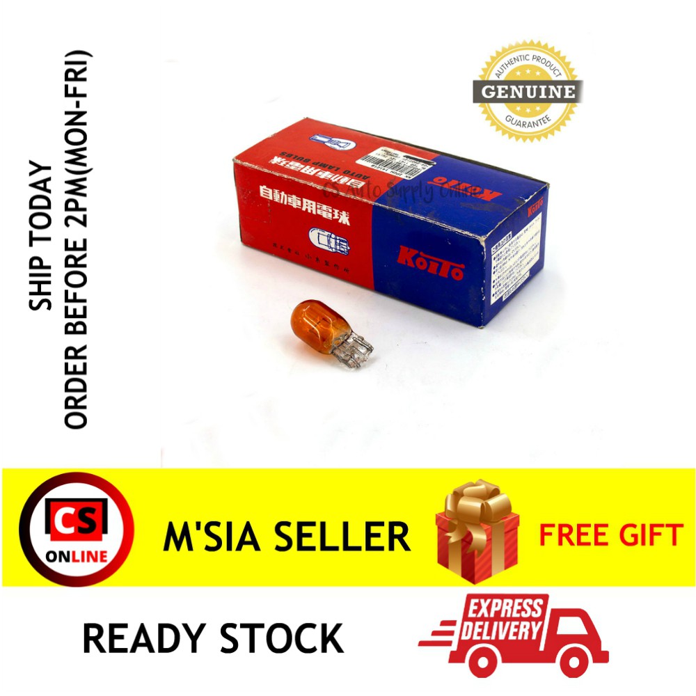 [CS ONLINE] 1pc x Koito JAPAN 12V T20 WY21W 7440 1870A Bulb Signal ...