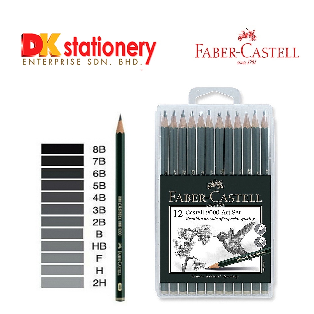 Faber-Castell 9000 Graphite Pencil Art Set Of 12pcs I 117166 | Shopee ...