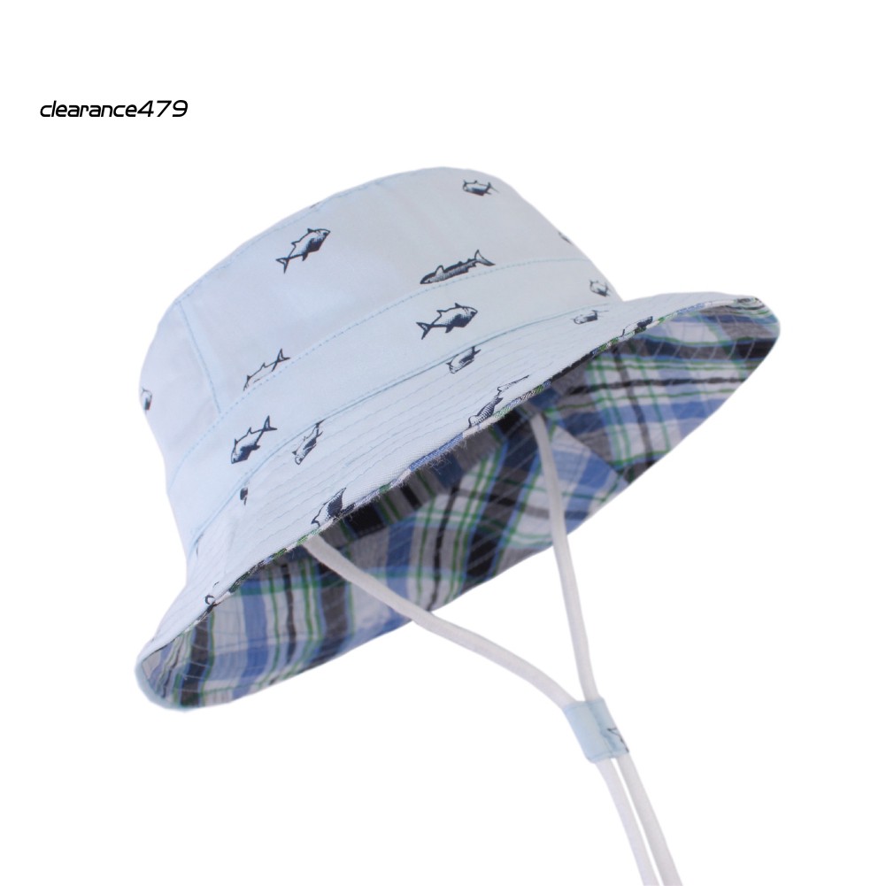 fish print bucket hat