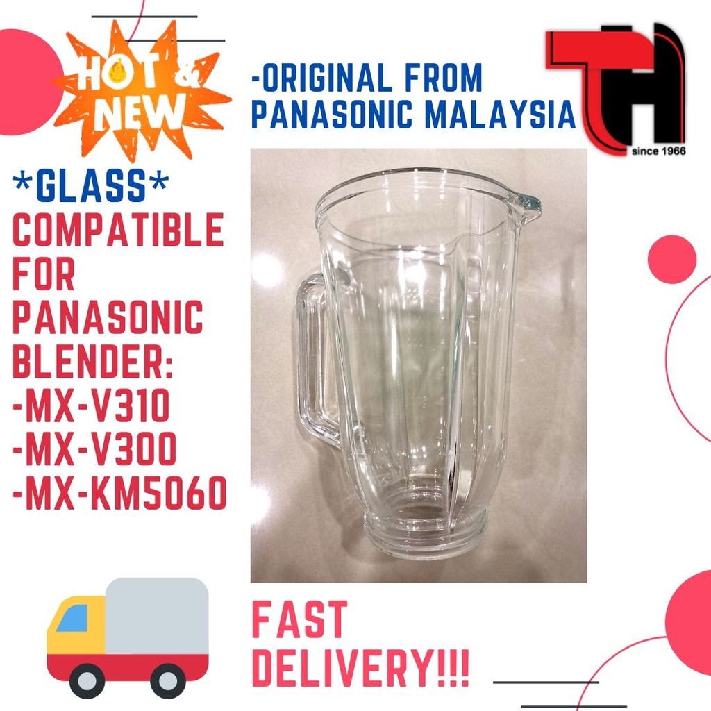 Original Panasonic Blender Glass Jug Mx V310 V300 Km5060 Sparepart Shopee Malaysia