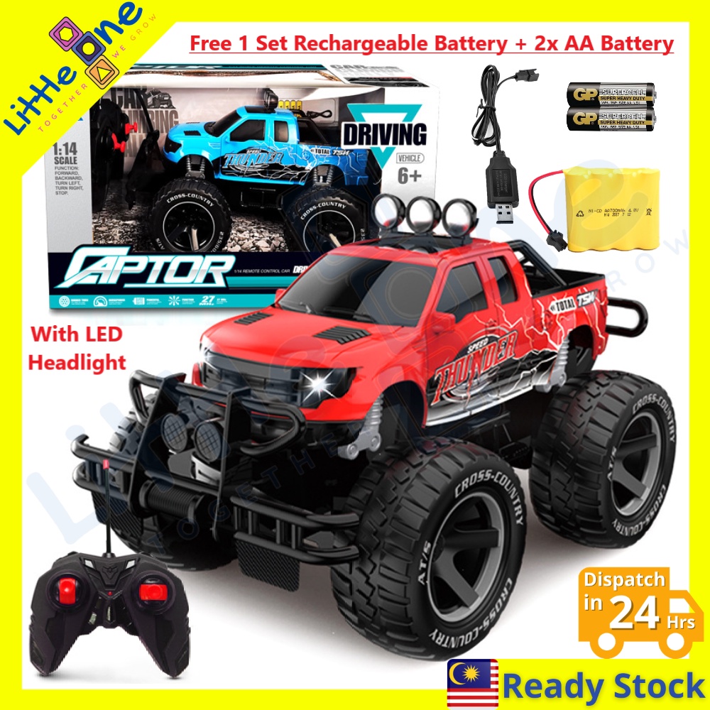 114 RC Car OffRoad Monster Truck, High Speed Remote Control Big Wheel