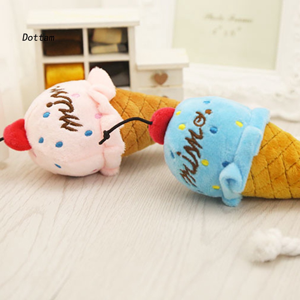 plush ice cream cone dog toy