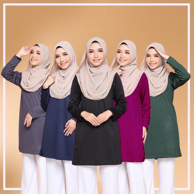 RZ CLO MERDEKA SALE!!❤️Jersi Muslimah ❤️S~5XL/ Baju Sukan Muslimah / Plain Jersi / jersi Kosong / T-Shirt Labuh