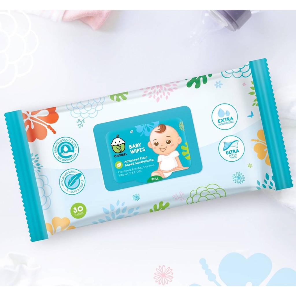 CHOMEL Baby Wipes 30 Sheets set ( for sensittive skin and eczema skin