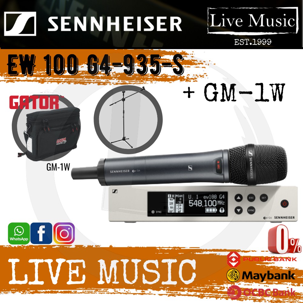 Sennheiser EW 100 G4935S Wireless Handheld Microphone System with