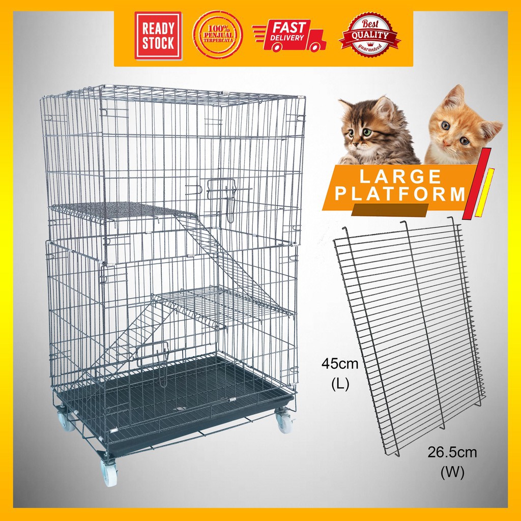 Ready Stock】 (TOP SALE) Sangkar Kucing 2 Tingkat / Cat Cage 2 