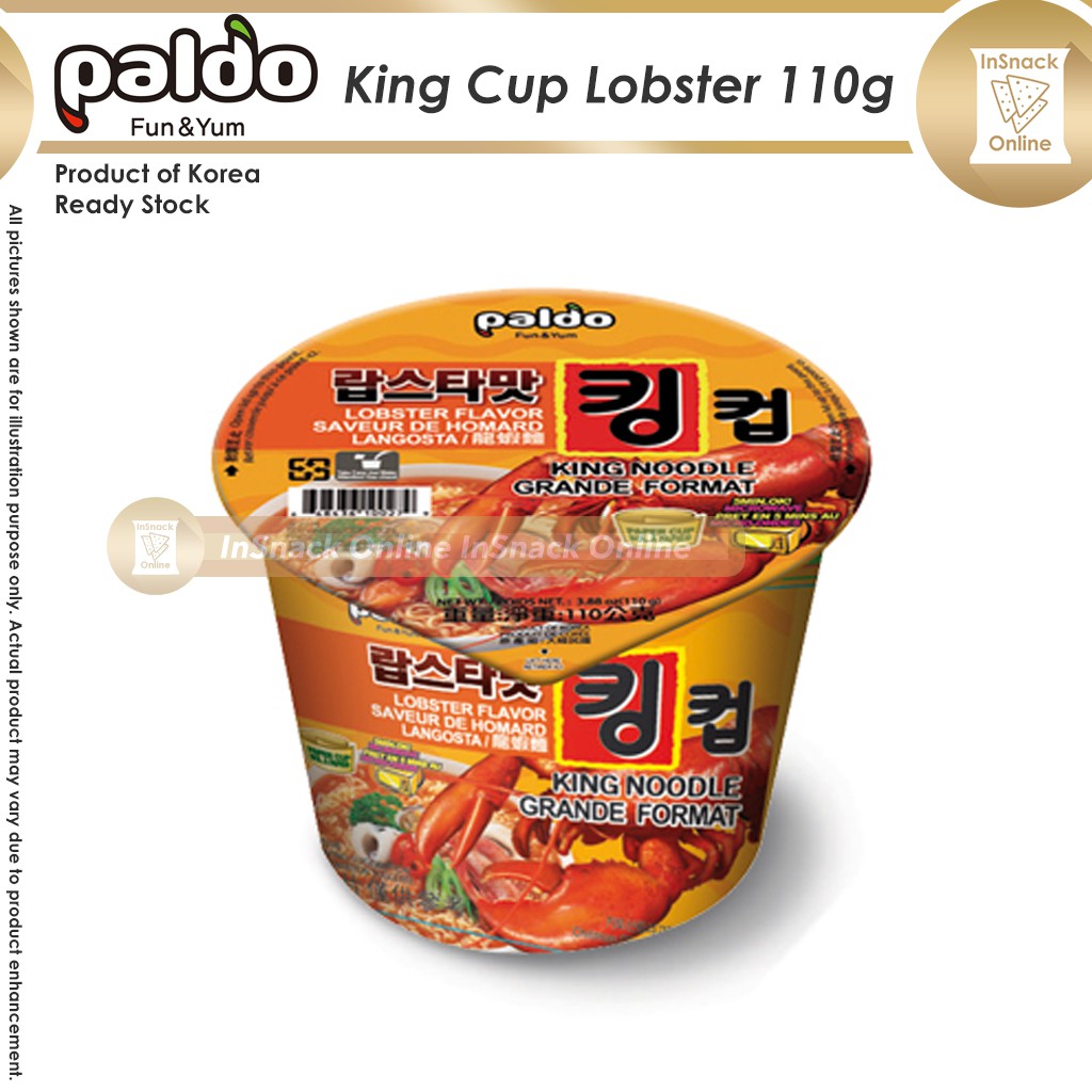 Paldo Lobster Flavor Langosta King Noodle Bowl 110g Instant Noodle With