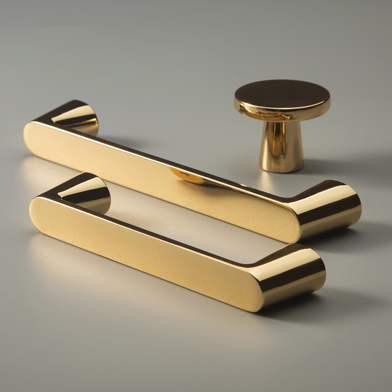 Zinc Alloy Gold Cabinet Handles American Style Kitchen Cupboard