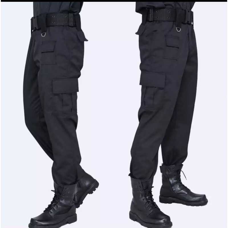 black cargo security pants