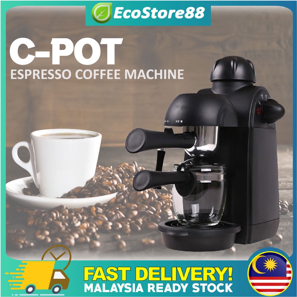 C-POT High Pressure Steam Household Mini Coffee Machine Milk Foaming Portable Coffee Machine Kitchen Mesin Kopi