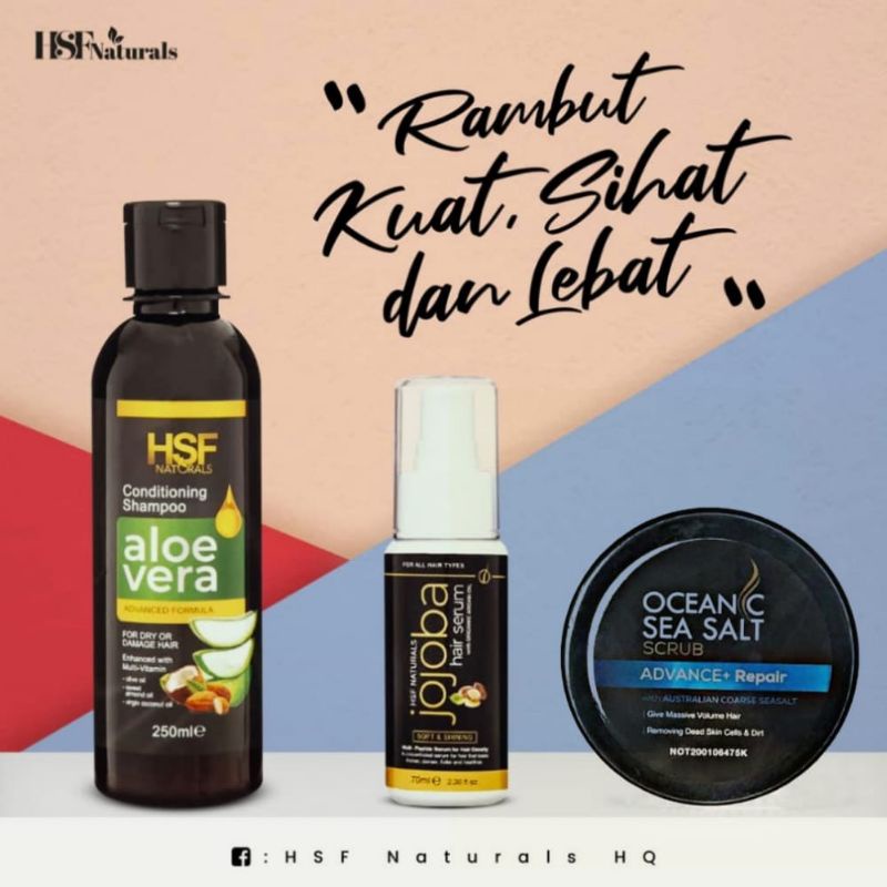 Hsf Naturals Set Combo Set Rawatan Rambut Gugur Kelemumur Sale Premium Freegift