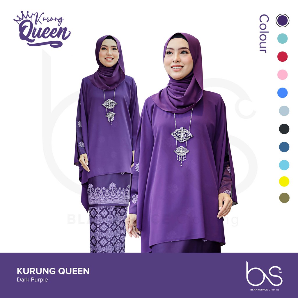 Baju  Kurung Moden KURUNG QUEEN  CAPE Dark Purple with   Baju  Kurung Moden KURUNG QUEEN  CAPE Dark Purple with
