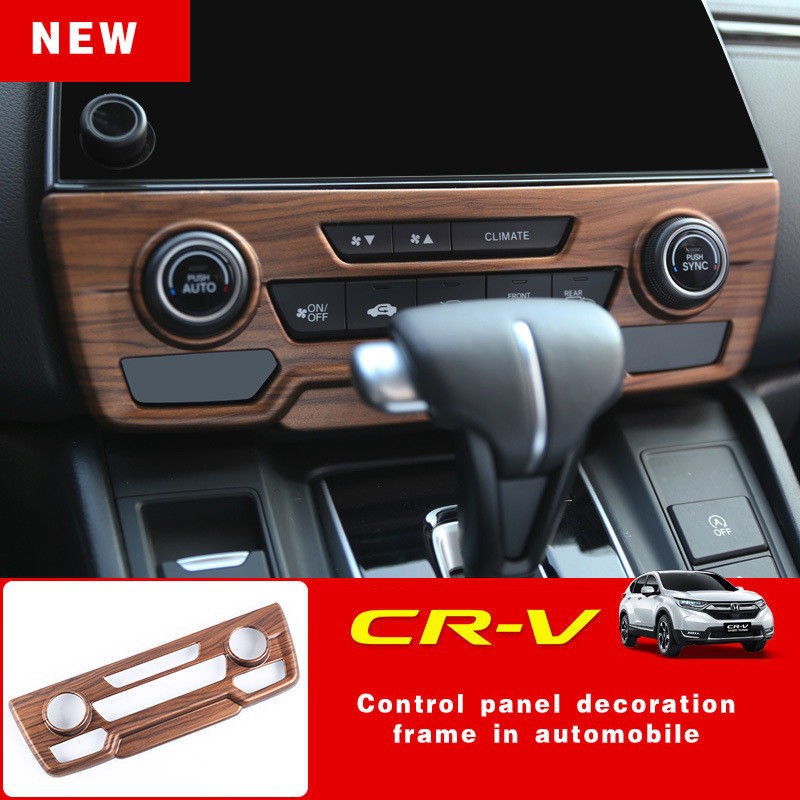Black titanium Center Console CD Panel Cover For Honda CRV CRV 2017