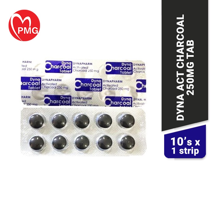 [PMG PHARMACY] Dyna Act Charcoal 250mg Tab suitable for diarrhea