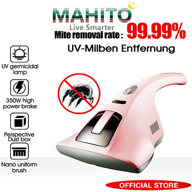 MAHITO Cordless Dust Mite Vacuum Cleaner Handheld HEPA UV Light Mites