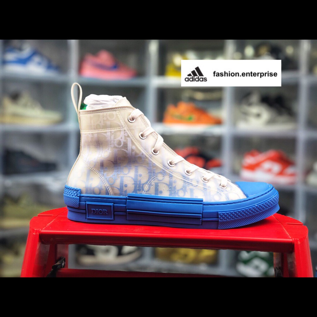 dior b23 high top gradient blue