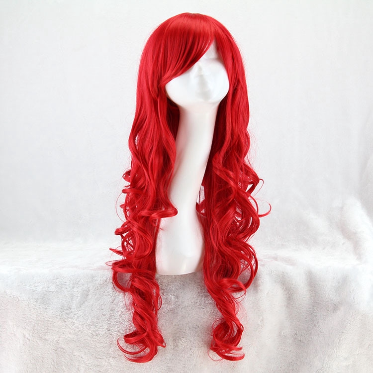 Hot Sell Wig 80cm Red Long Curly Hair Play Wig Shopee Malaysia