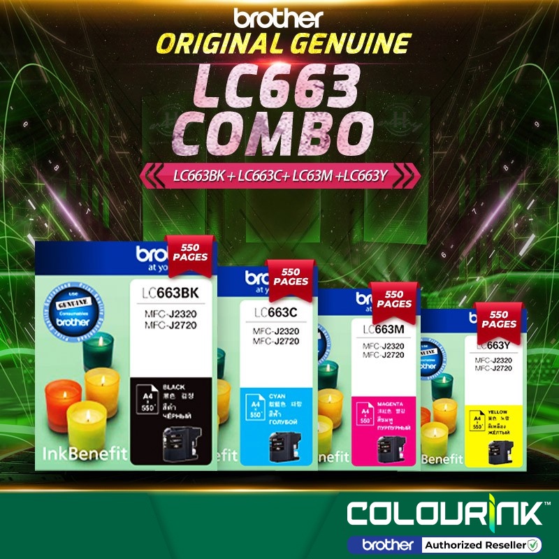 Brother Original Genuine LC663 Ink Cartridge for J2320DW J2720DW