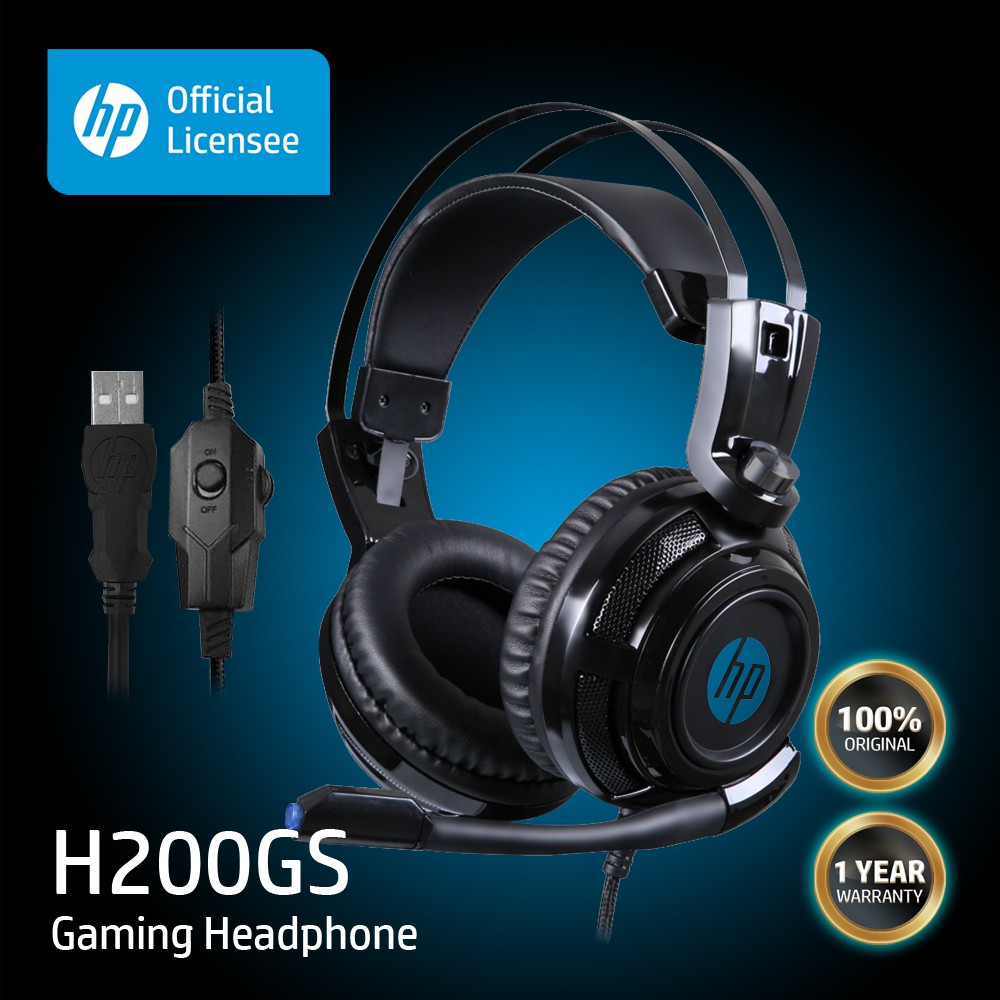 HP H200GS USB Gaming Headphones with Surround Sound Shopee Malaysia