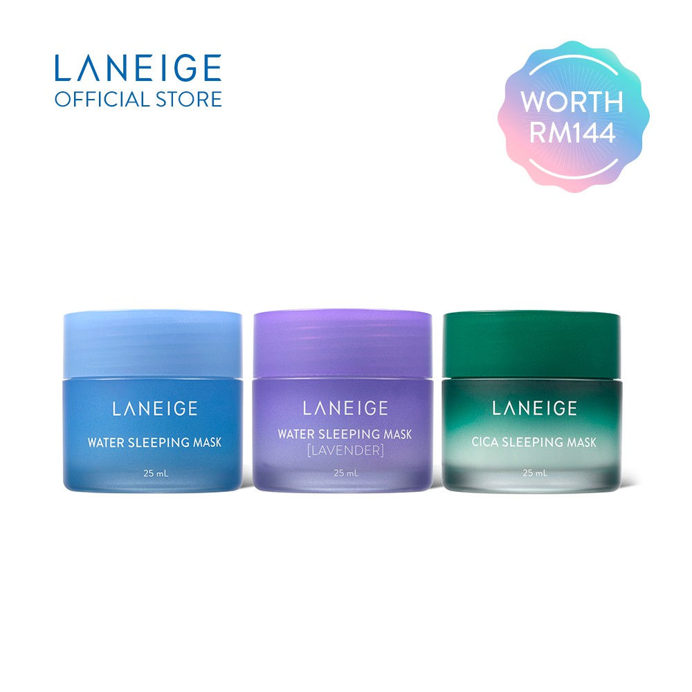 Laneige Sleeping Mask Mini Set 25ml x 3ea [Holiday Collection] | Shopee ...