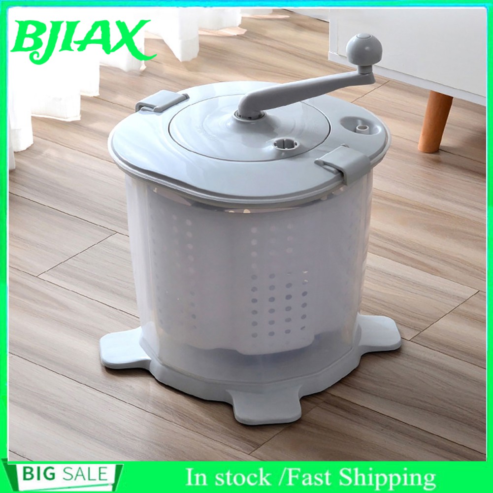 [Big Price Cut] Bjiax Mini Portable Manual Operation Washing Machine Underwear Laundry Washer for Home Dormitory Gray Hand portable electricity free manual washing and Drying