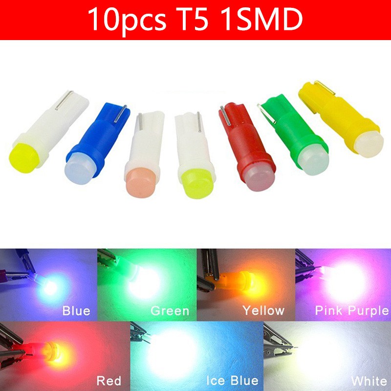 10pcs T5 Led Bulbs 1smd Led Meter Car Interior Light Wedge Gauge Instrument Dashboard Led Light Lampu Meter Mentol Meter Lampu Kereta Mentol Kereta Shopee Malaysia