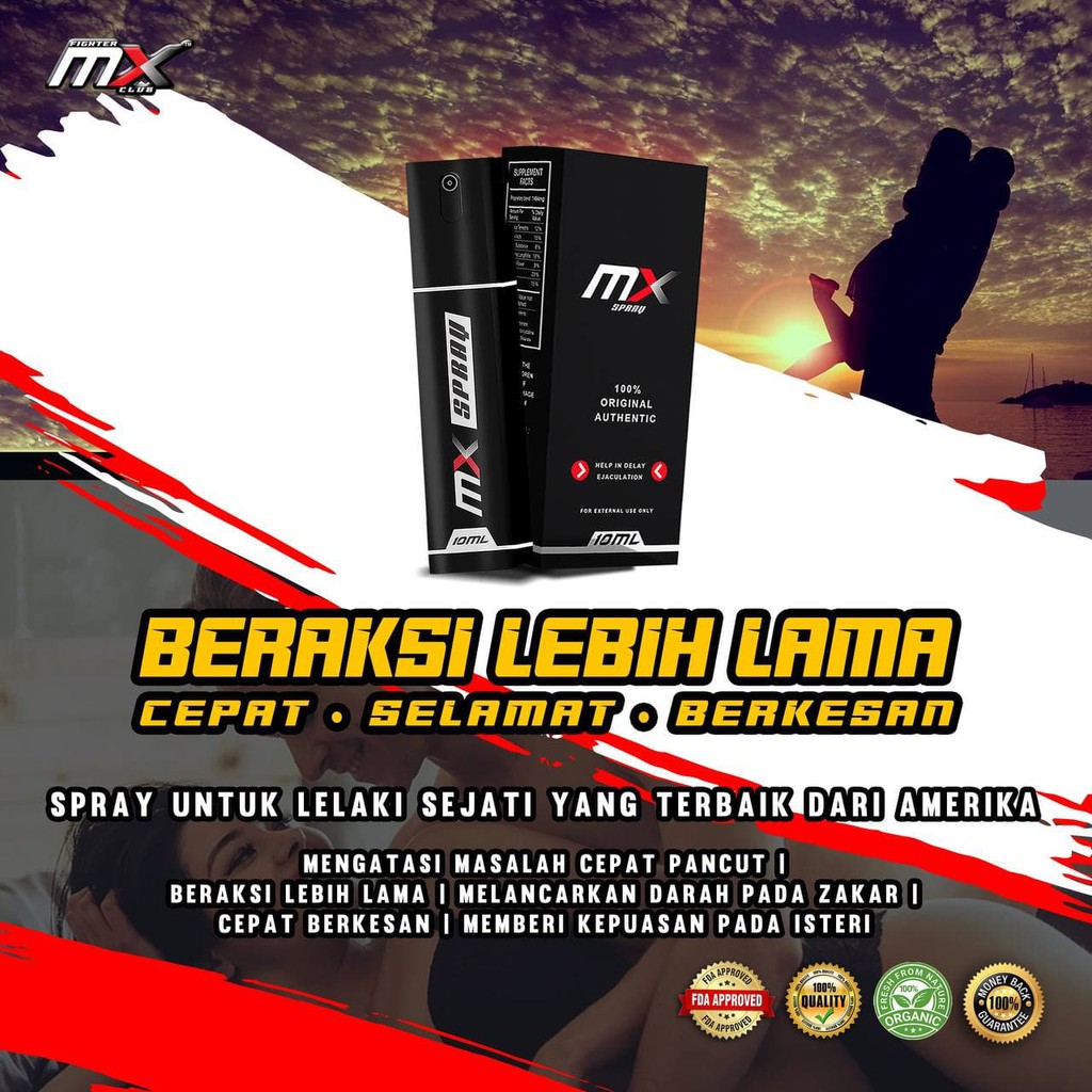 LULUS KKM !! MX SPRAY TAHAN LAMA ORIGINAL GAMBIR SARAWAK PURE DHAB MEGA ...