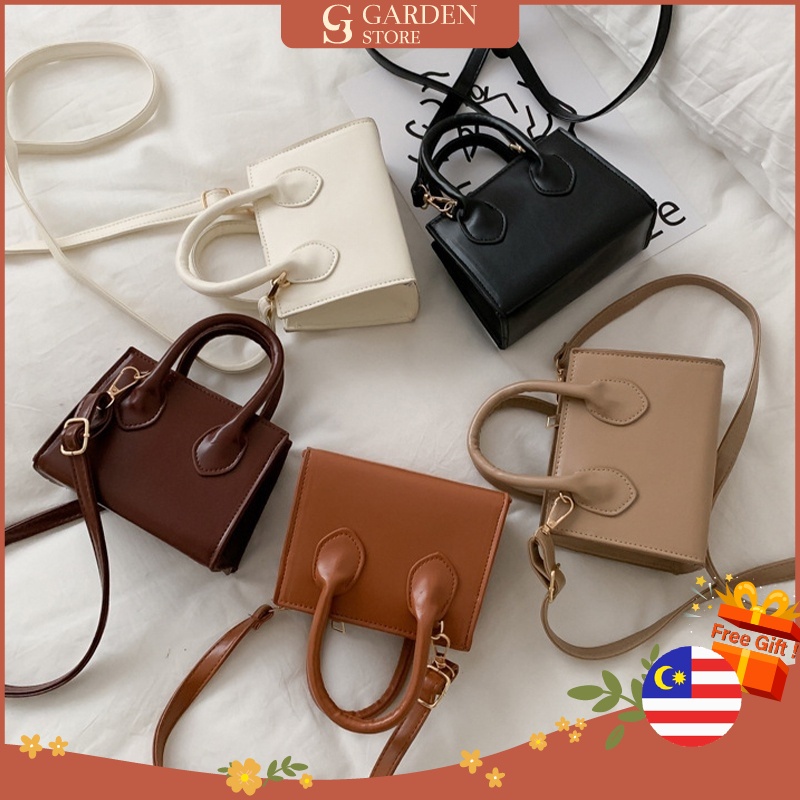 GS Classy Fashion Elegant Women Cute Vintage PU Leather Outing Casual Handbag Sling Bag Shoulder Crossbody Bag - 9518