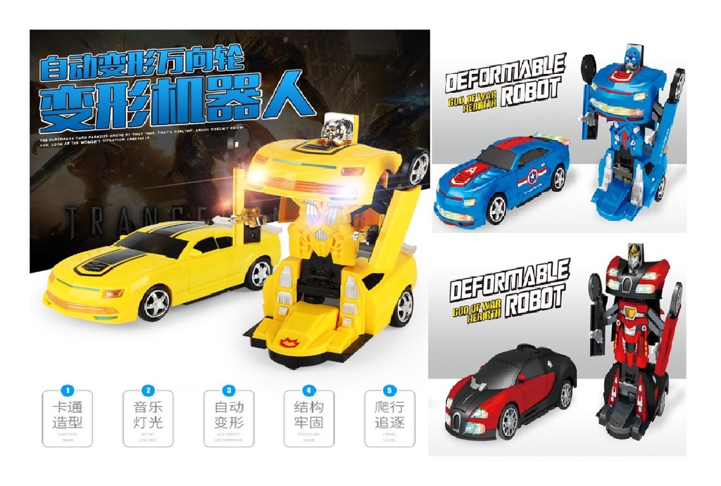 Achetez Transformateur Robot Car Lights Music Déforme Kids Boy Car Toy -  Style E de Chine
