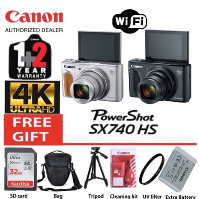 Canon powershot SX740 HS 4K + Free extra battery original (3 years ...