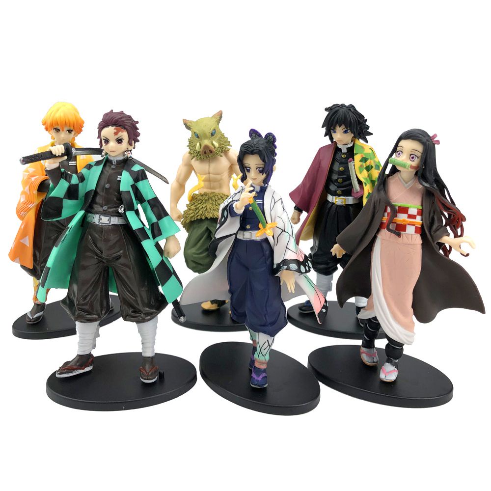 Anime Demon Slayer Cartoon Characters Toy Decorations Doll Desktop 